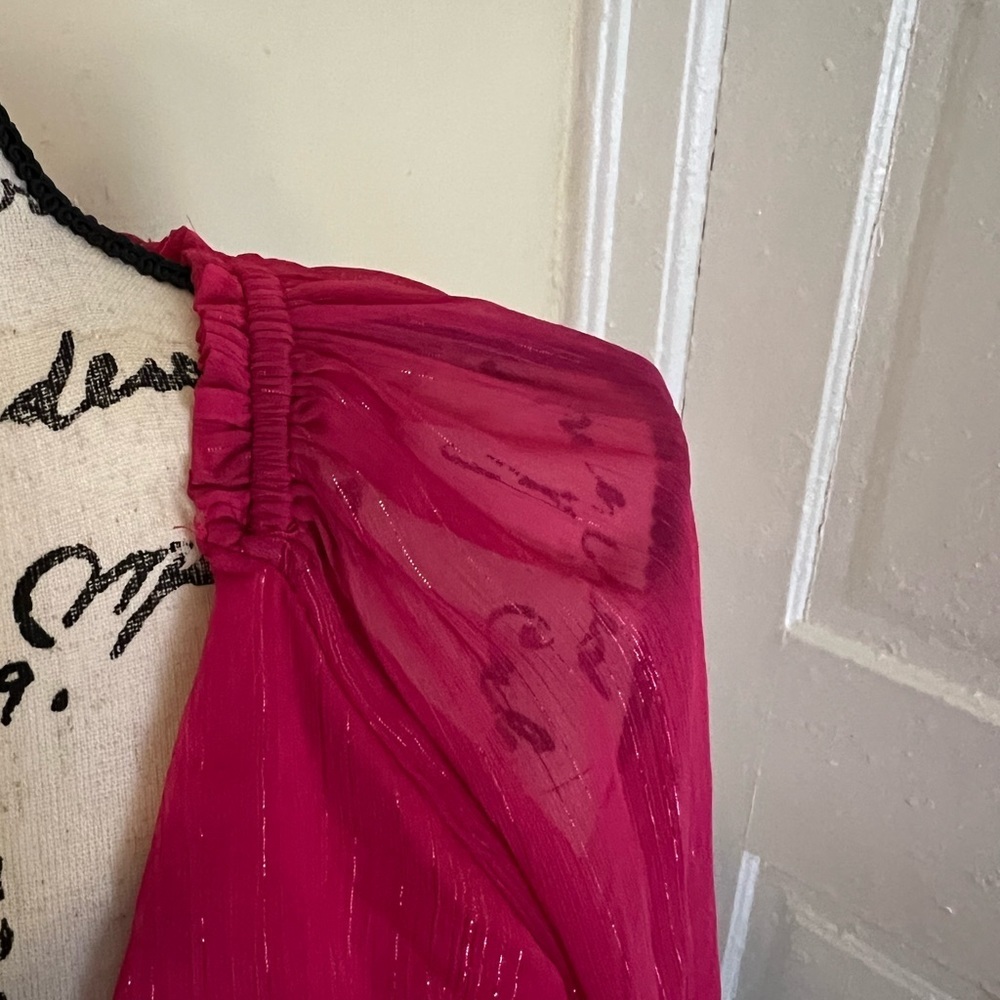 Metallic Threaded Ruffle Skirt Dress - 100% Exclusive NWT - Picture 7 of 9